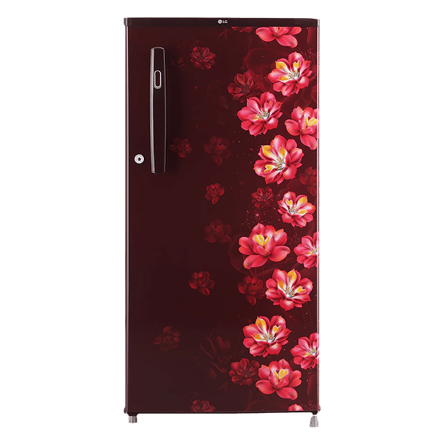 LG REFRIGERATOR-185 Ltr: New Model, Single Door Fridge: 1 Star Red Printed|| GL-B199OSTB