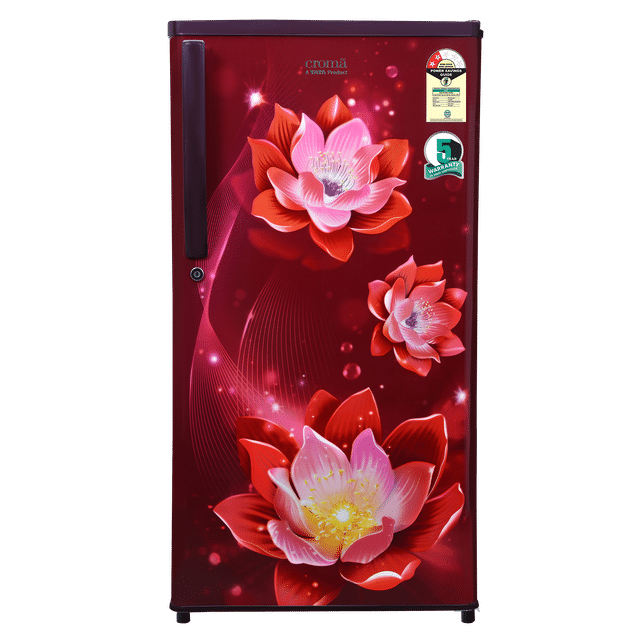 HAIER REFRIGERATOR: 185 Ltr, Single Door Refrigerator, 2 Star Red Floral|| HRD-2062CRN