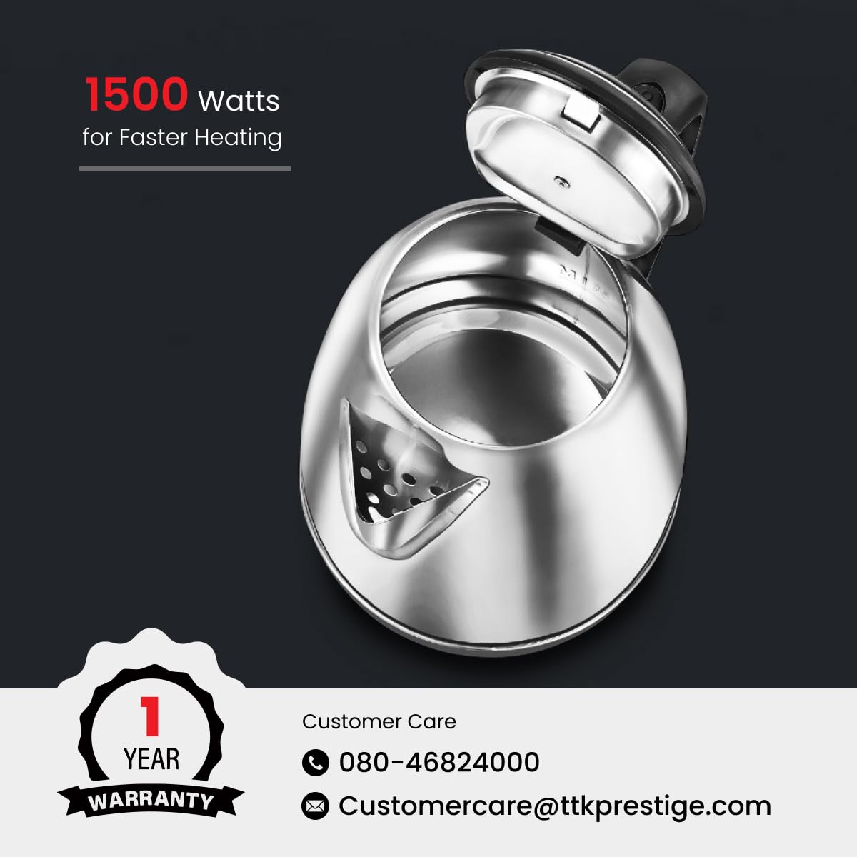 PRESTIGE KETTLE: Electric Kettle 1.5 L- PKOSS