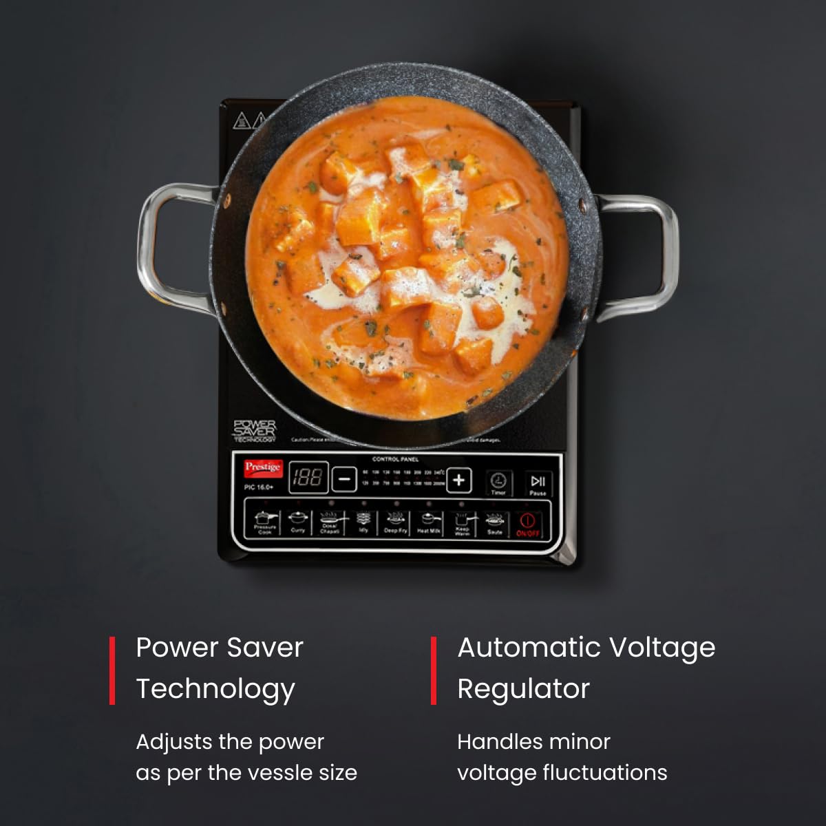 PRESTIGE INDUCTION: PIC 16.0 plus 2000 Watts Induction Cooktop