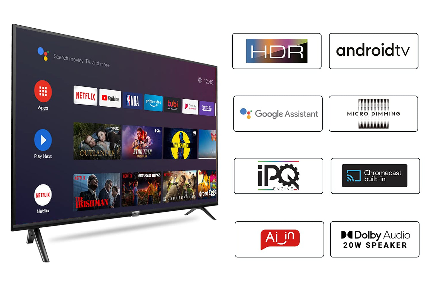 TCL ANDROID TV 32" 32S6500S: TCL S6500 Series (32 inch) HD Ready LED Smart Android TV (32S6500S)