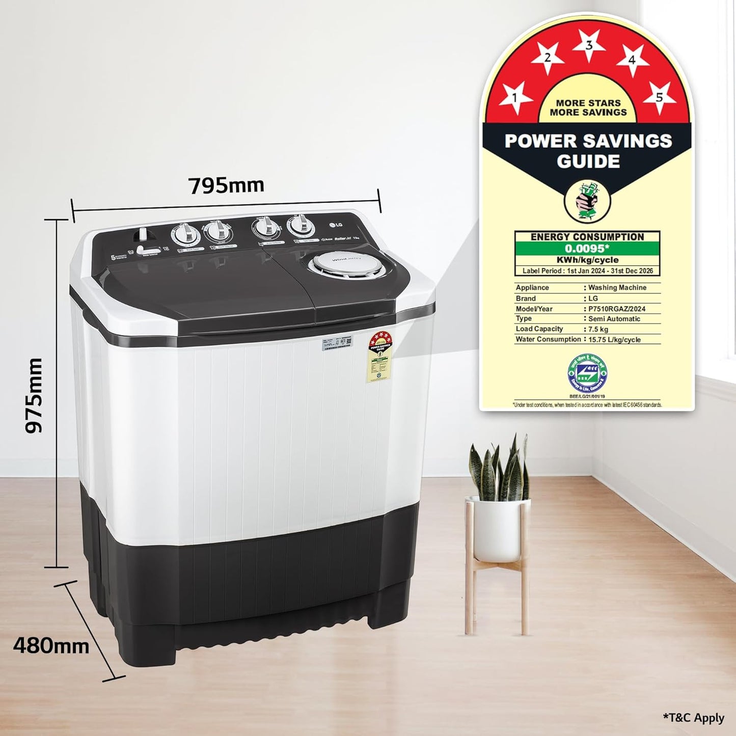 LG P7510RGAZ.ADGQEIL 7.5 Kg GD SAWM