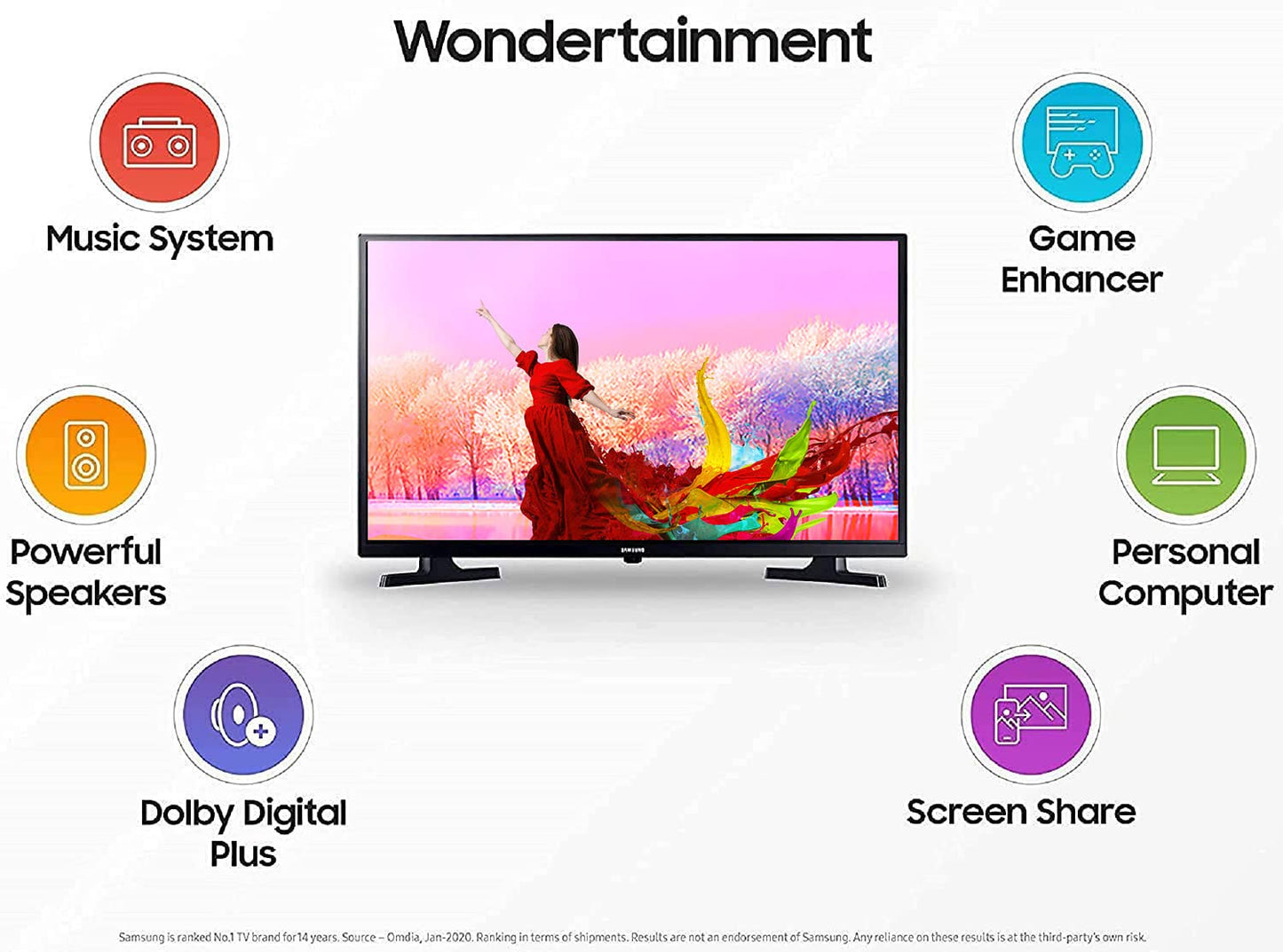 SAMSUNG LED TV-32 inch: , Smart LED TV: Plain|| UA32T4380AKXXL
