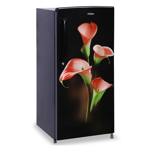 HAIER REFRIGERATOR-185 Ltr: , Single Door Fridge: 1 Star Black Floral|| HRD-2061SKC