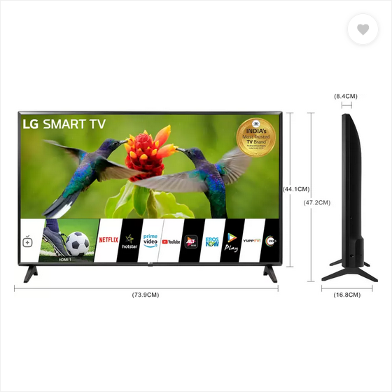 LG LED TV: 32 inch, Smart LED TV, Black|| 32LM560BPTC.ATR
