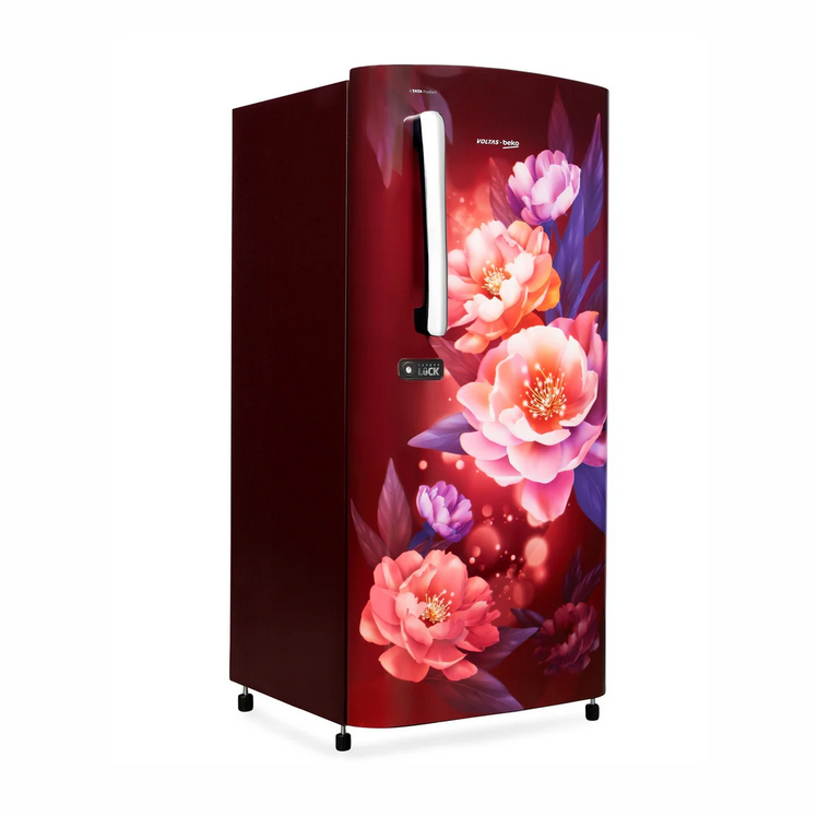 VOLTAS REFRIGERATOR: 175 Ltr, Beko 2 Star Wine Floral || RDC208D/SOPWE0