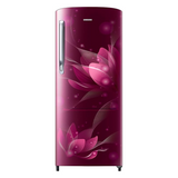 SAMSUNG REFRIGERATOR-183 Ltr: , Single Door Fridge: 2 Star Plain Blooming Saffron Red|| RR20C2712R8/NL