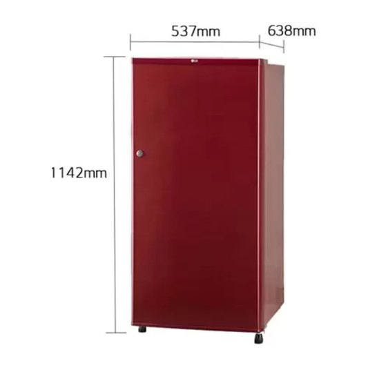 LG REFRIGERATOR-185 Ltr: Plain (New Model) ARKZEBN, Single Door Fridge: 1 Star Plain|| GL-B199GCBB