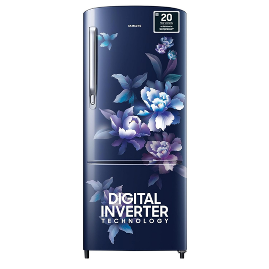 SAMSUNG REFRIGERATOR-183 Ltr: , Single Door Fridge: 4 Star Poppy Blue Plain|| RR20C2724HN/HV