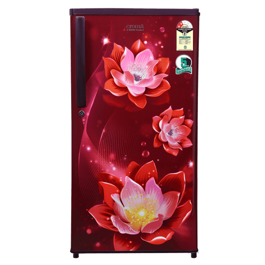 HAIER REFRIGERATOR: 185 Ltr, Single Door Refrigerator, 2 Star Red Floral|| HRD-2062CRN