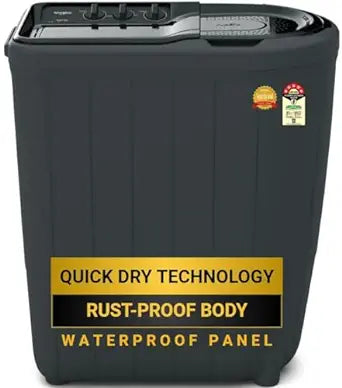 WHIRLPOOL WASHING MACHINE-6.5 Kg: , Semi Automatic WM: 5 Star Coral Red Plain|| SUPERB ATOM 65I