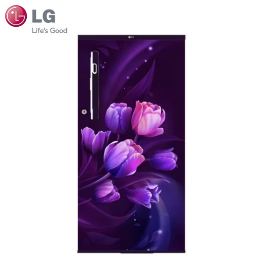 LG REFRIGERATOR-185 Ltr: New Model, Single Door Fridge: 1 Star Purple tulip || GL-B199OPTB