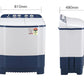 LG WASHING MACHINE-7 kg: , Semi Automatic WM: 5 Star Dark Grey Plain|| P7010NBAZ