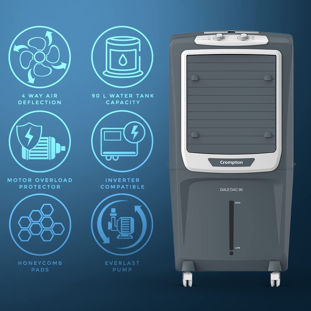 CROMPTON COOLER-90 Ltr: Desert, : Plain|| Gale DAC 90