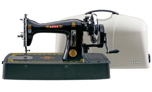 USHA SEWING MACHINE: Bandhan White: With Cover