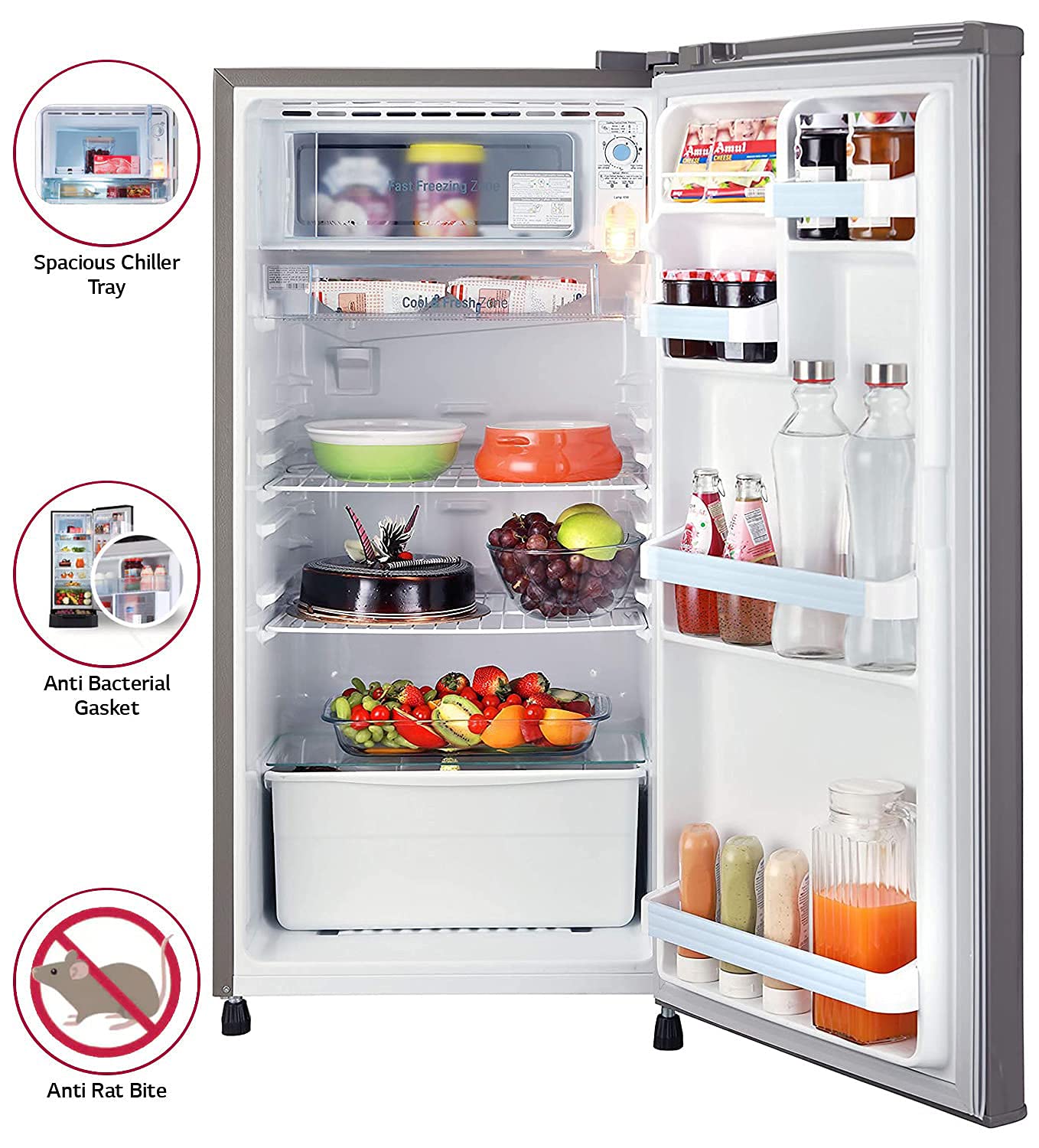 LG REFRIGERATOR, 1 Star Red floral || GL-B1990SJB.ESJPST