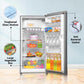 HAIER REFRIGERATOR-185 Ltr: , Single Door Fridge: 2 Star Steel Plain|| HRD-2062 BMS - N