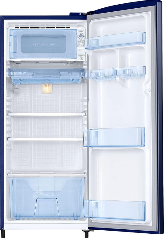 SAMSUNG REFRIGERATOR-183 Ltr: , Single Door Fridge: 4 Star Poppy Blue Plain|| RR20C2724HN/HV