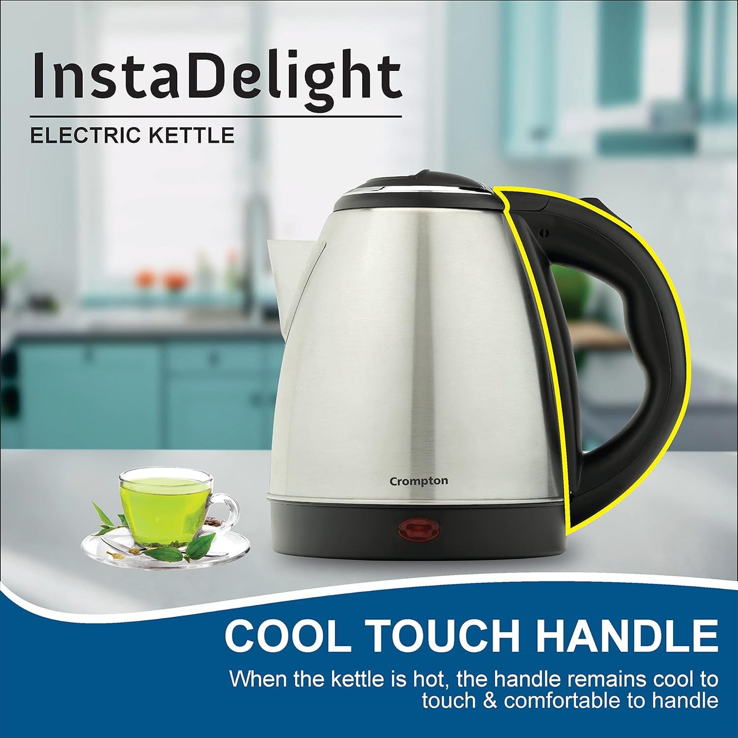 CROMPTON KETTLE: Electric Kettle 1.5 L || ACGEK-INSTADELT1.5