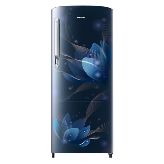 SAMSUNG REFRIGERATOR-183 Ltr: , SinglSAMSUNG REFRIGERATOR-183 Ltr: , Single Door Fridge: 2 Star Camellia Blue Floral|| RR20C2712U8