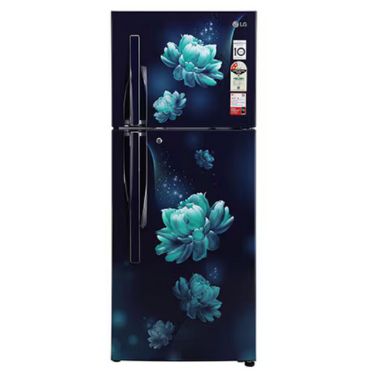 LG REFRIGERATOR-242 Ltr: ,Double Door Fridge: 2 Star Blue Floral|| GL-N292BBCY