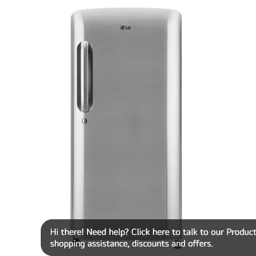 LG REFRIGERATOR-185 Ltr: 3 Star, Shiny Steel Plain|| GL-B201APZU