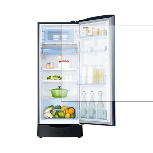 SAMSUNG REFRIGERATOR-183 Ltr: , Single Door Fridge: 4 Star Poppy Blue Printed|| RR20C1824HV/HL