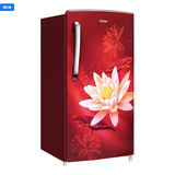 HAIER REFRIGERATOR-185 Ltr: , Single Door Fridge: 2 Star Lotus Red Floral|| HRD1962 CBL-N/CRL-N