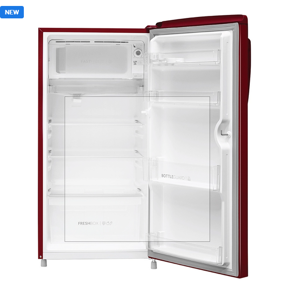 HAIER REFRIGERATOR-185 Ltr: , Single Door Fridge: 2 Star Lotus Red Floral|| HRD1962 CBL-N/CRL-N