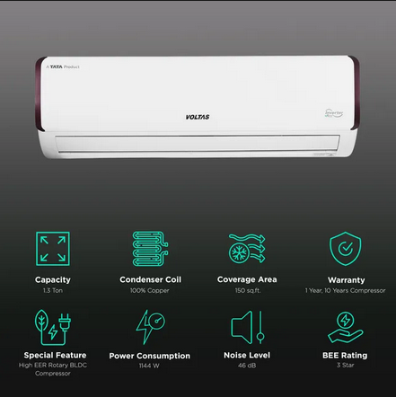 VOLTAS AC:,183V VECTRA PLATINA VOLTAS 3 STAR SAC 1.5 TON