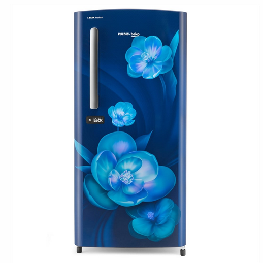 VOLTAS REFRIGERATOR: 175 Ltr, Beko 2 Star Blue Floral || RDC208D/SOPWE0