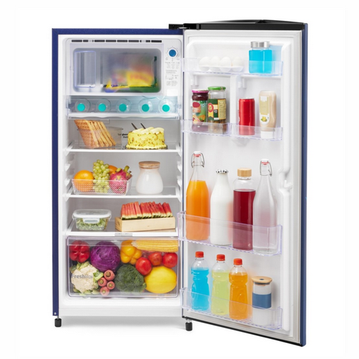 VOLTAS REFRIGERATOR: 175 Ltr, Beko 2 Star Blue Floral || RDC208D/SOPWE0
