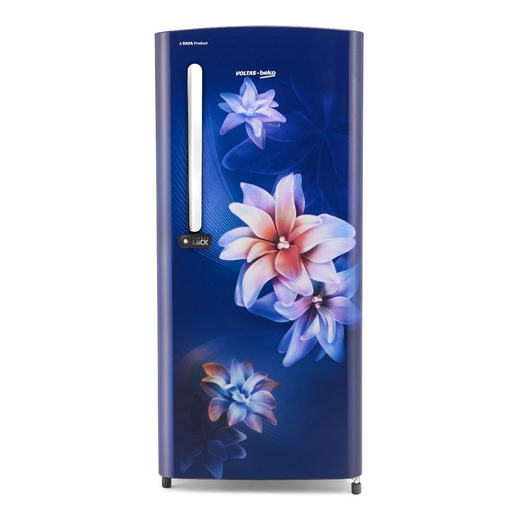 VOLTAS REFRIGERATOR: 185 Ltr, Beko 3 Star Blue Floral || RDC220C/SOBFE