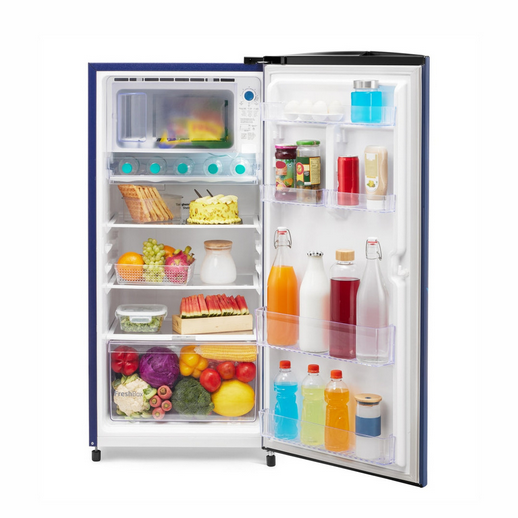 VOLTAS REFRIGERATOR: 185 Ltr, Beko 3 Star Blue Floral || RDC220C/SOBFE