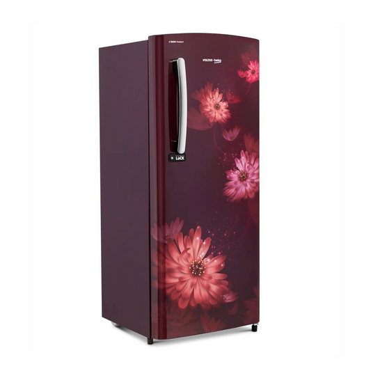 VOLTAS REFRIGERATOR: 185 Ltr, Beko 3 Star Wine Floral || RDC220C/SODWE