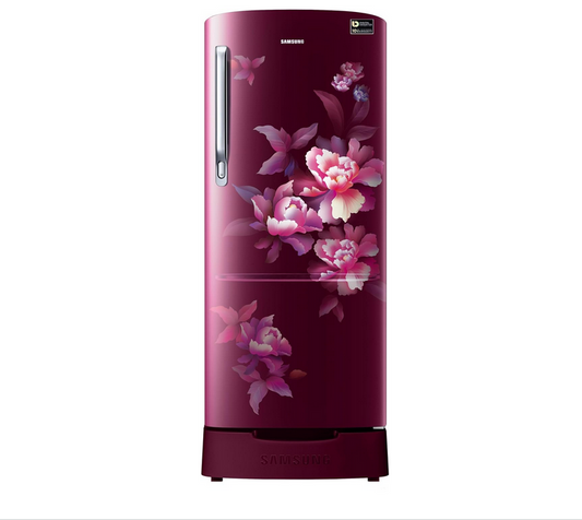 SAMSUNG REFRIGERATOR-183 Ltr: , Single Door Fridge: 4 Star Poppy Red Printed|| RR20C1824HN/HL