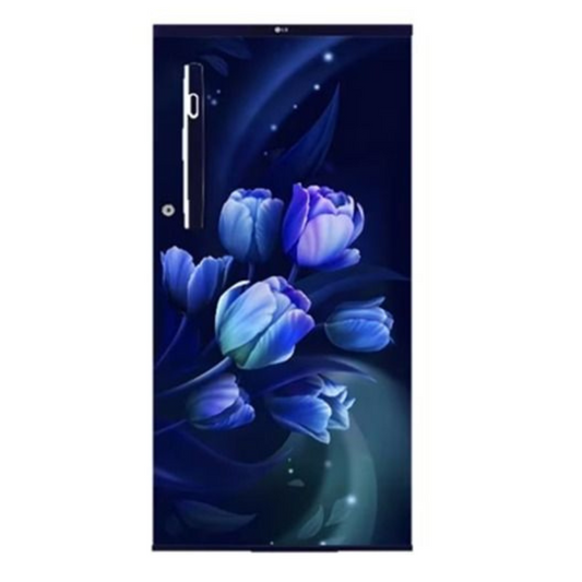LG REFRIGERATOR-185 Ltr: , Single Door Fridge: 1 Star Blue Plain|| GL-B199OBTB
