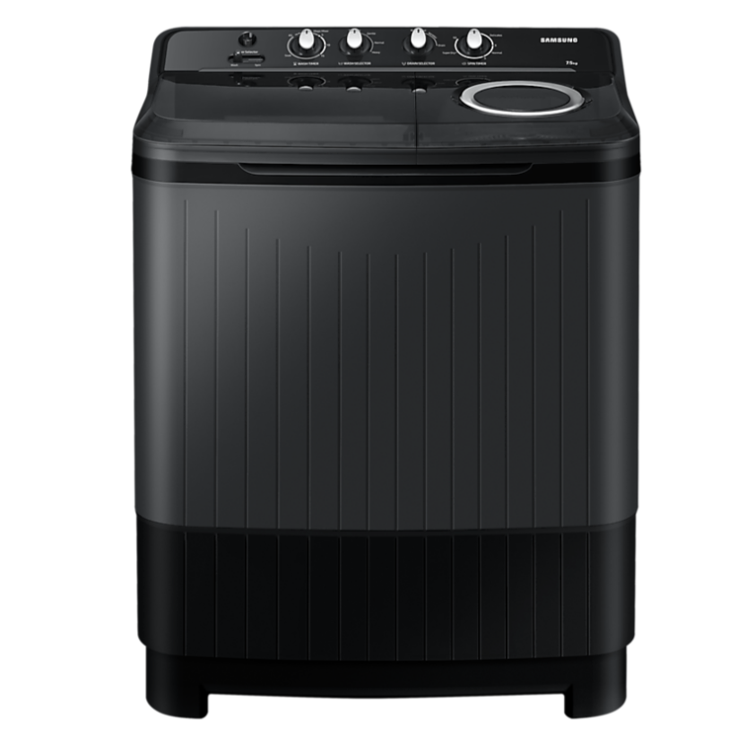 SAMSUNG WASHING MACHINE, 7.5 kg, 5 Star, Black||WT75B3200GD/TL